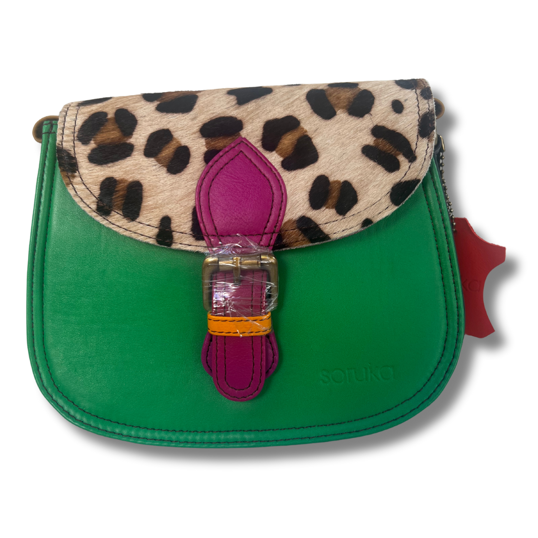 Soruka Ally Print · Leather Crossbody Bag