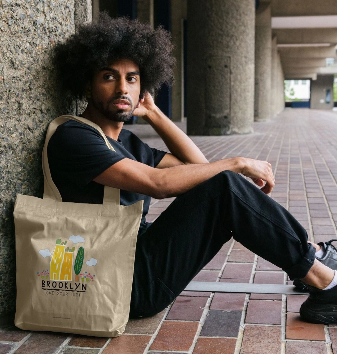 Green Cities 100% Organic Cotton Tote Bag - Brooklyn Love Your Turf