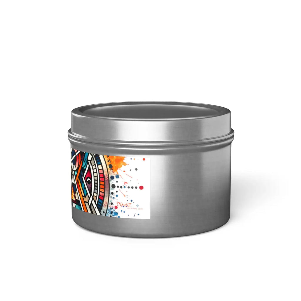 Abstract Pattern Tin Candles – Eco-friendly Gift - Dipaliz
