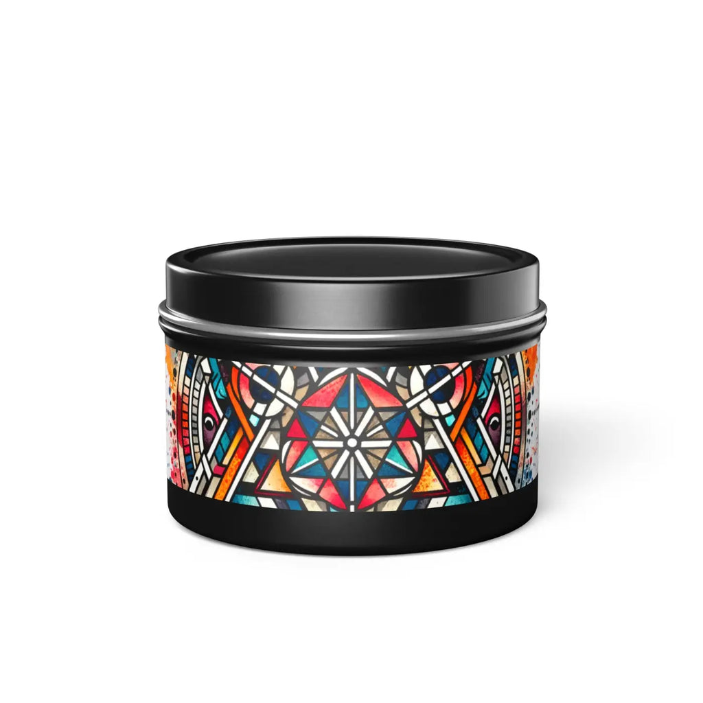 Abstract Pattern Tin Candles – Eco-friendly Gift - Dipaliz