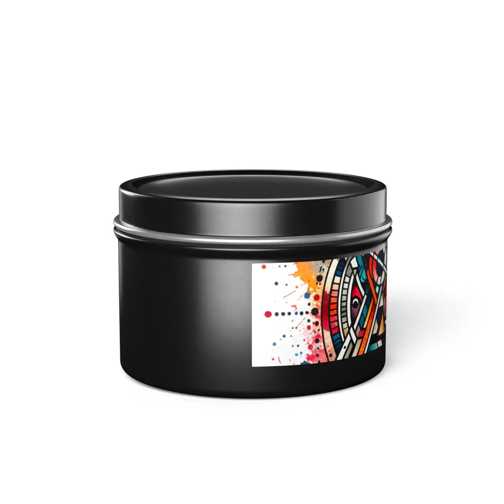 Abstract Pattern Tin Candles – Eco-friendly Gift - Dipaliz