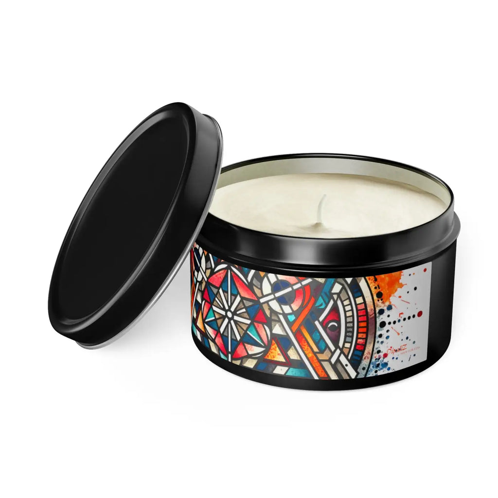 Abstract Pattern Tin Candles – Eco-friendly Gift - Dipaliz