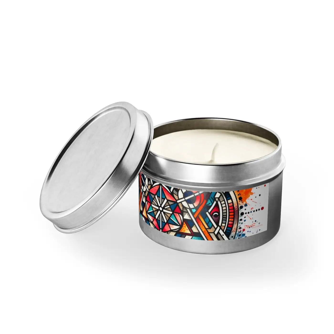 Abstract Pattern Tin Candles – Eco-friendly Gift - Dipaliz