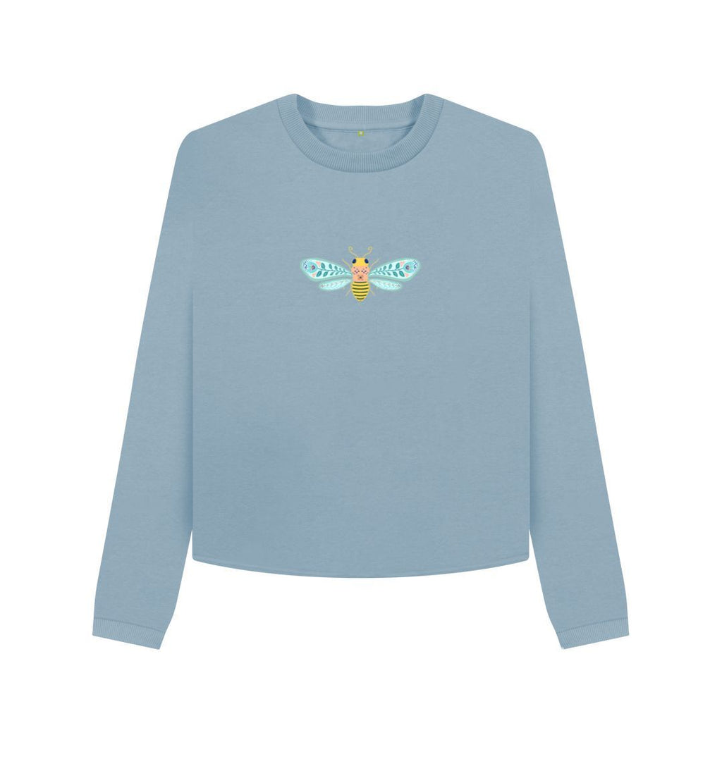 Cozy Bee Pullover (Adult - Rose, Light Green & Dusty Blue)