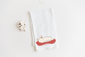 100% Organic Cotton "Cozy Dreams" Sleeping Dogs Kitchen Tea Towels w. Hand-drawn Adorable Art - Assorted (Tea Time/Warm Wishes)