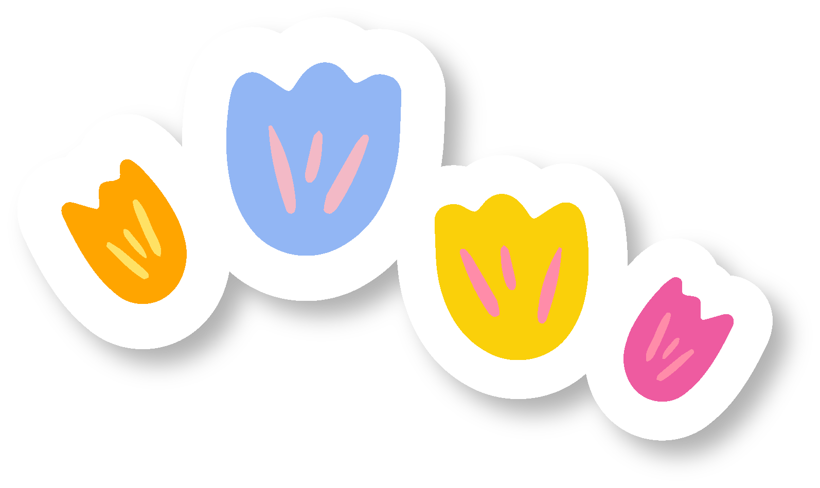 "Grow & Bloom" Assorted Hand-Drawn Adorable Individual Stickers (S, M, L)