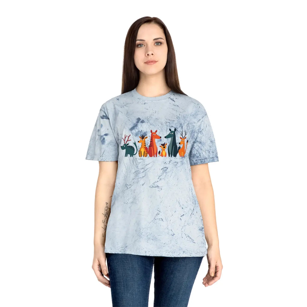 Unisex Color Blast Tee – Eco-friendly Summer - Dipaliz