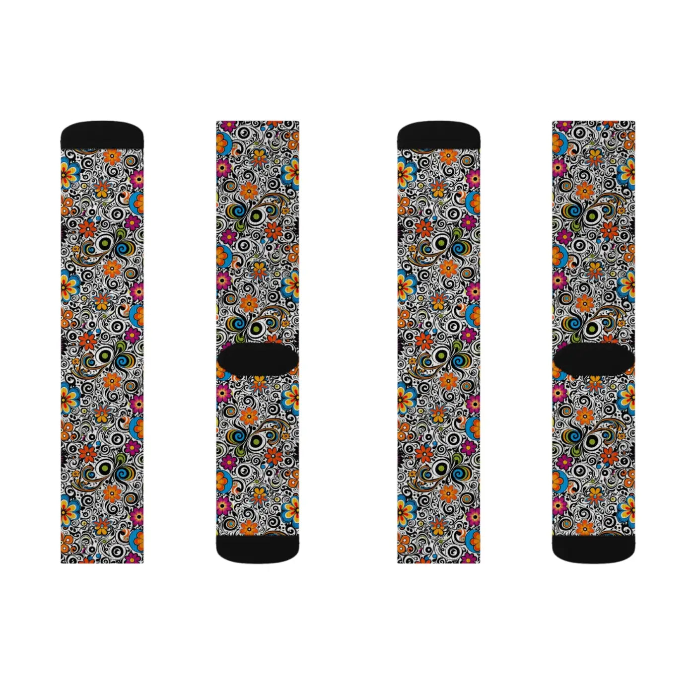 Vibrant Floral Pattern Socks – Eco Friendly - Dipaliz