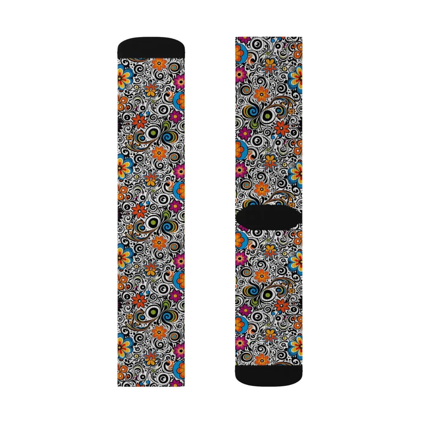 Vibrant Floral Pattern Socks – Eco Friendly - Dipaliz