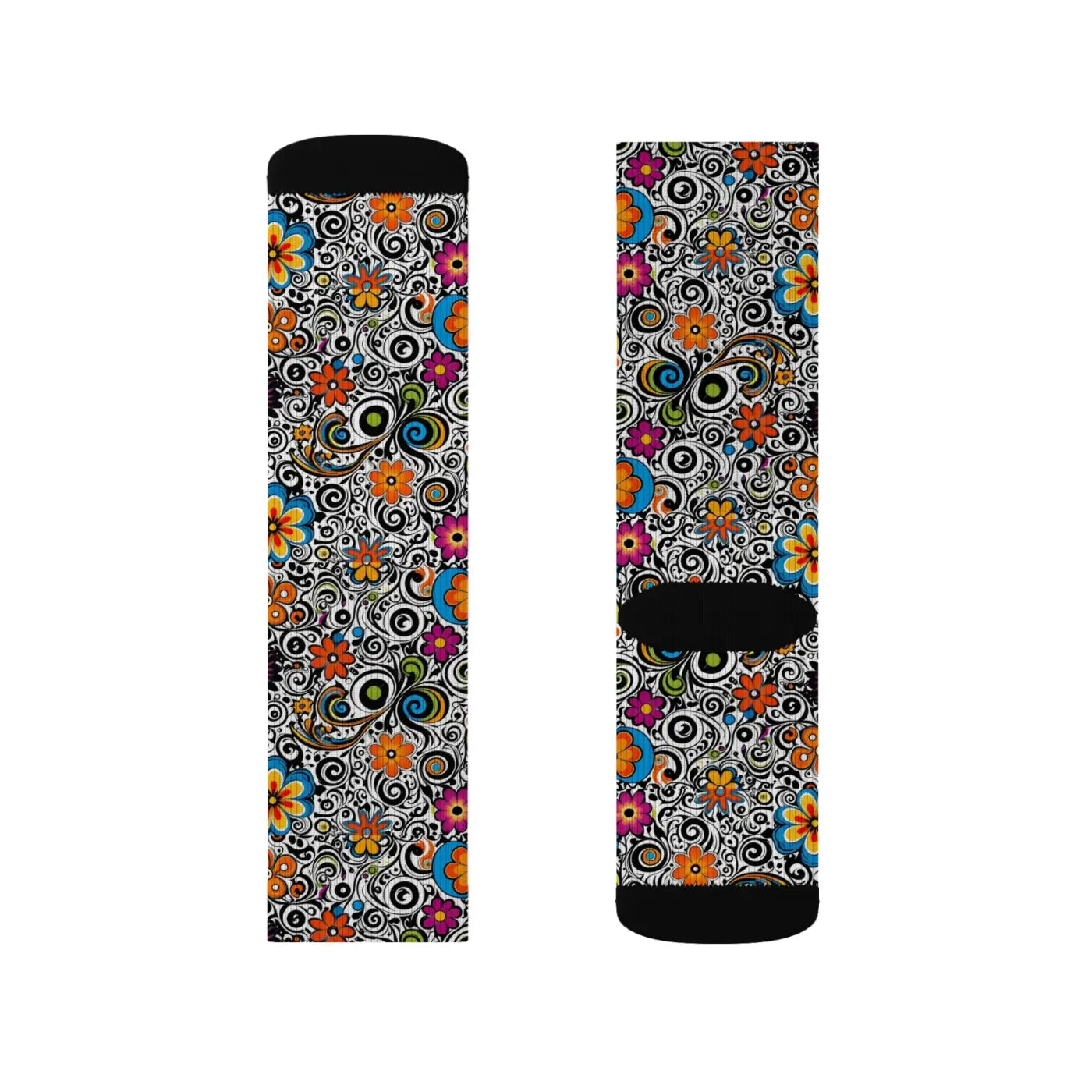 Vibrant Floral Pattern Socks – Eco Friendly - Dipaliz