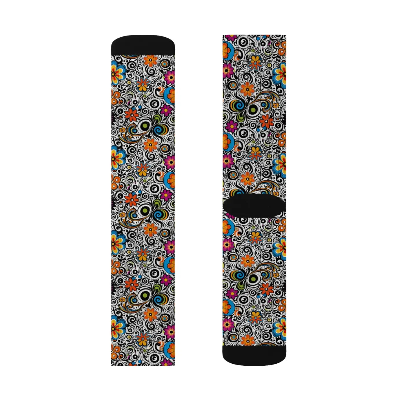 Vibrant Floral Pattern Socks – Eco Friendly - Dipaliz
