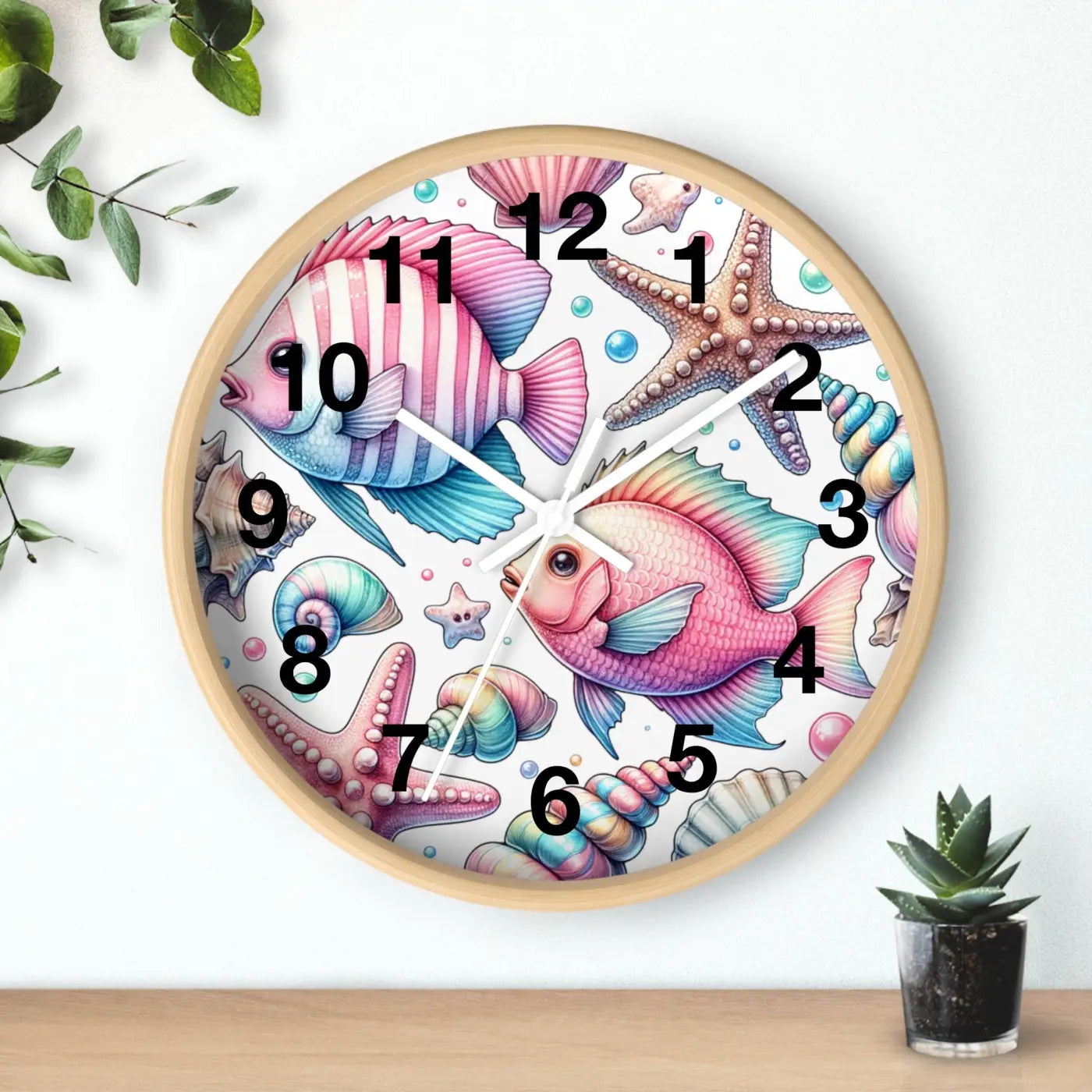 Fishes Wall Clock – Eco Friendly 12 Inch - Dipaliz