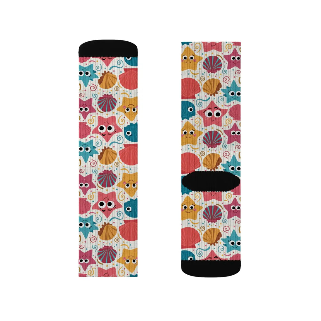 Starfishes and Sea Shells Socks – Eco-friendly - Dipaliz